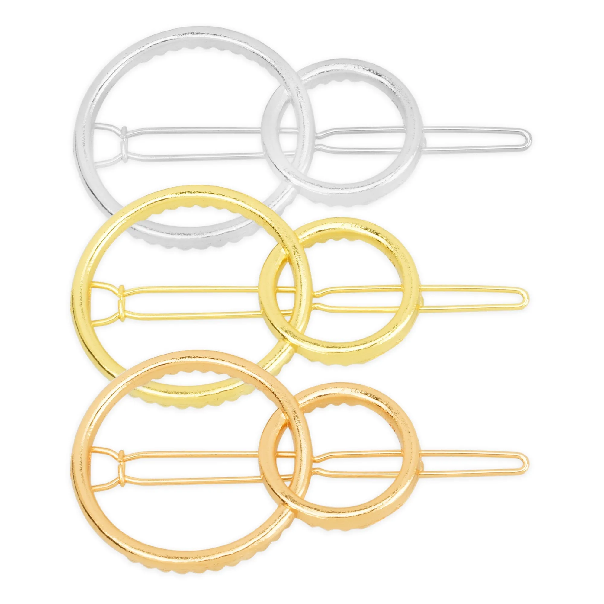 1 1/4" Alloy Geometric minimalistic hair clip Minimalist Hair Accessory Circle hair clip Ladies Hair Jewelry 5pcs 102911