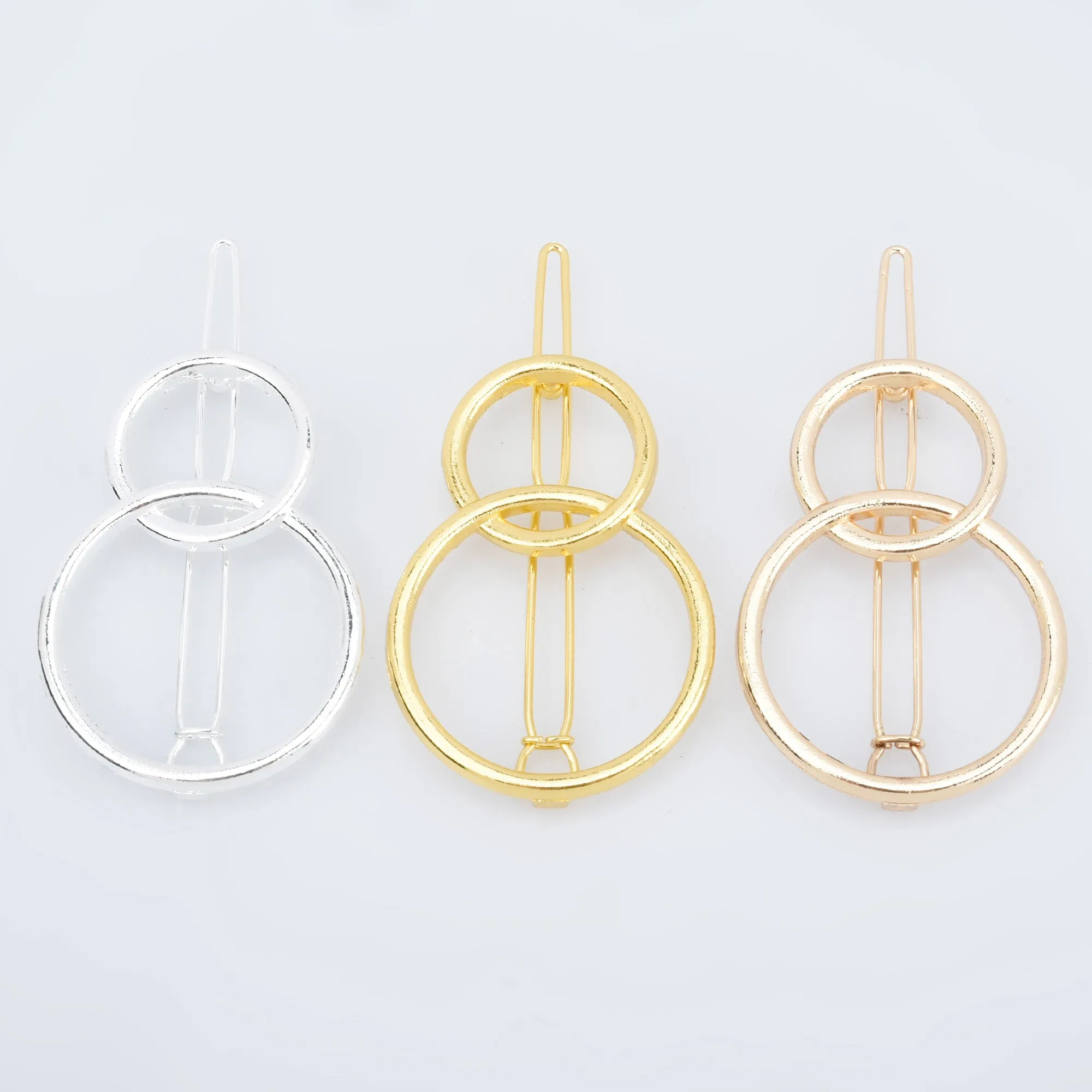 1 1/4" Alloy Geometric minimalistic hair clip Minimalist Hair Accessory Circle hair clip Ladies Hair Jewelry 5pcs 102911