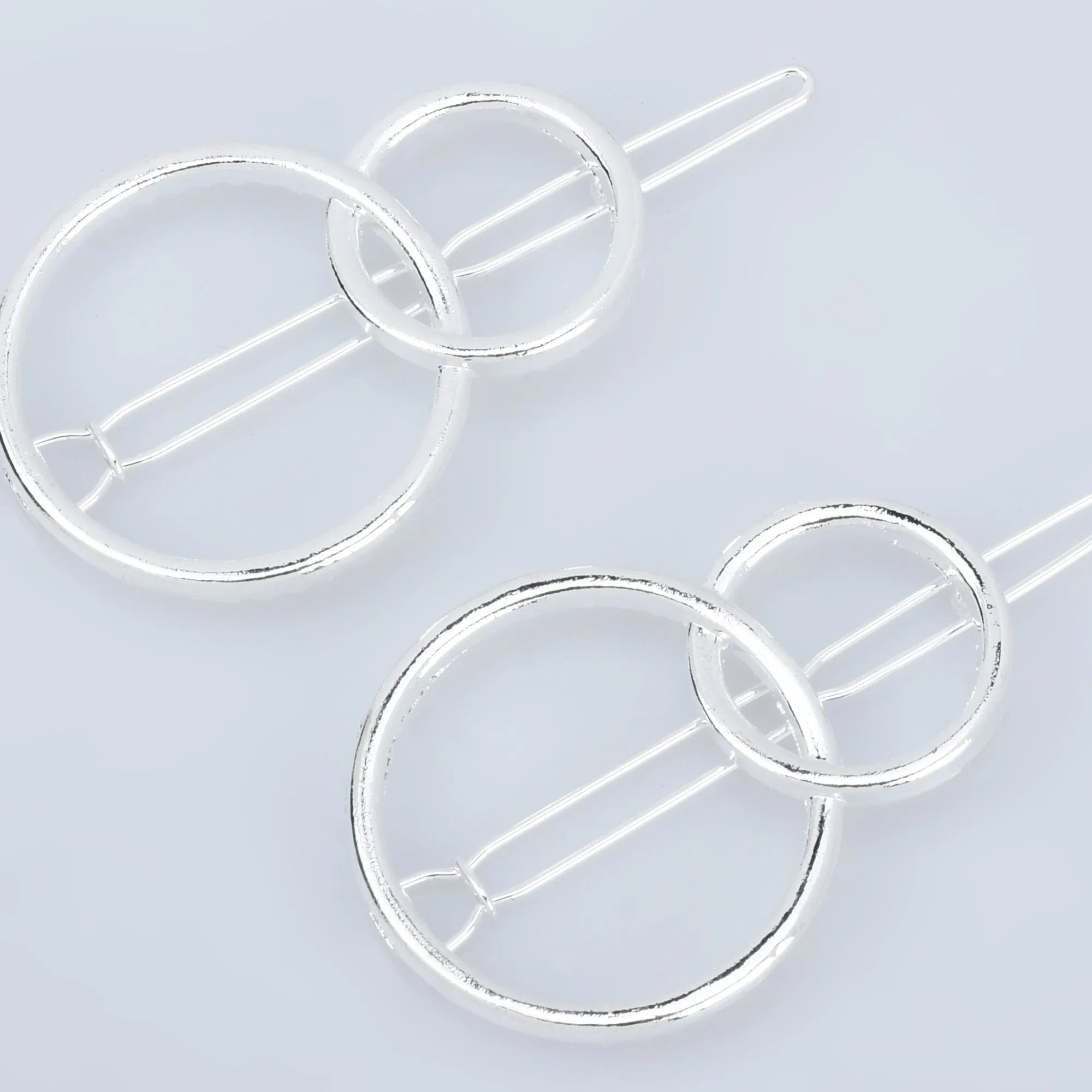 1 1/4" Alloy Geometric minimalistic hair clip Minimalist Hair Accessory Circle hair clip Ladies Hair Jewelry 5pcs 102911