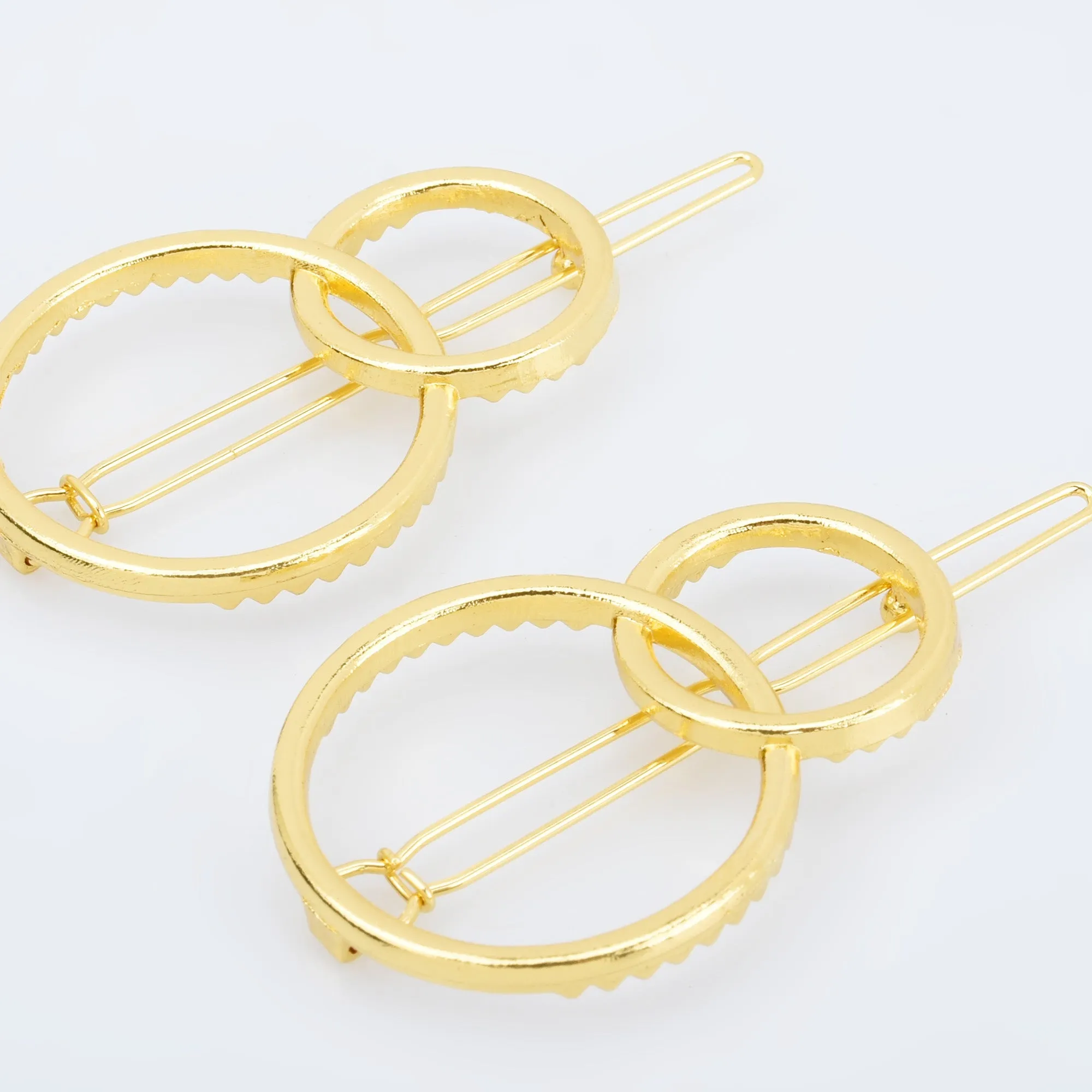 1 1/4" Alloy Geometric minimalistic hair clip Minimalist Hair Accessory Circle hair clip Ladies Hair Jewelry 5pcs 102911