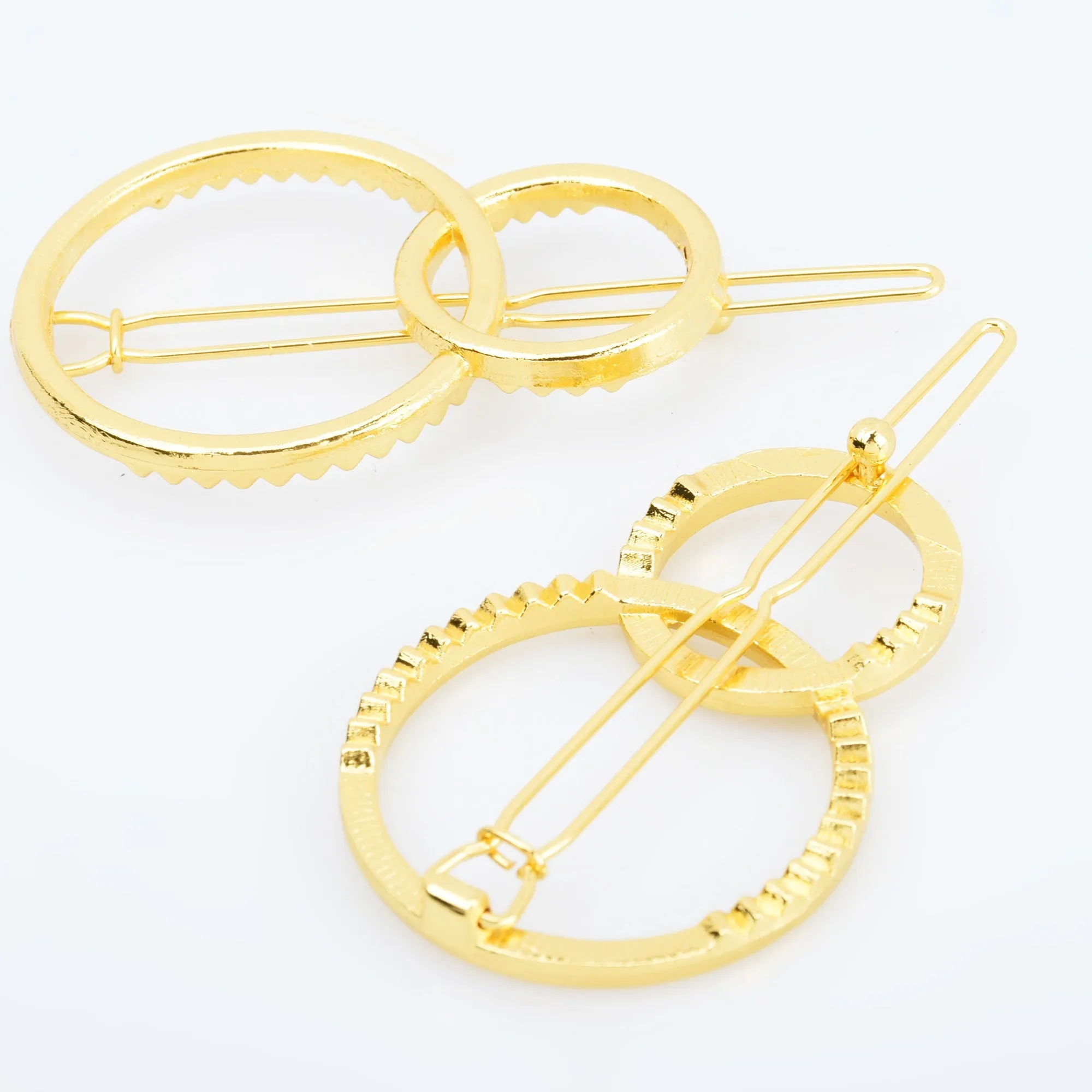 1 1/4" Alloy Geometric minimalistic hair clip Minimalist Hair Accessory Circle hair clip Ladies Hair Jewelry 5pcs 102911