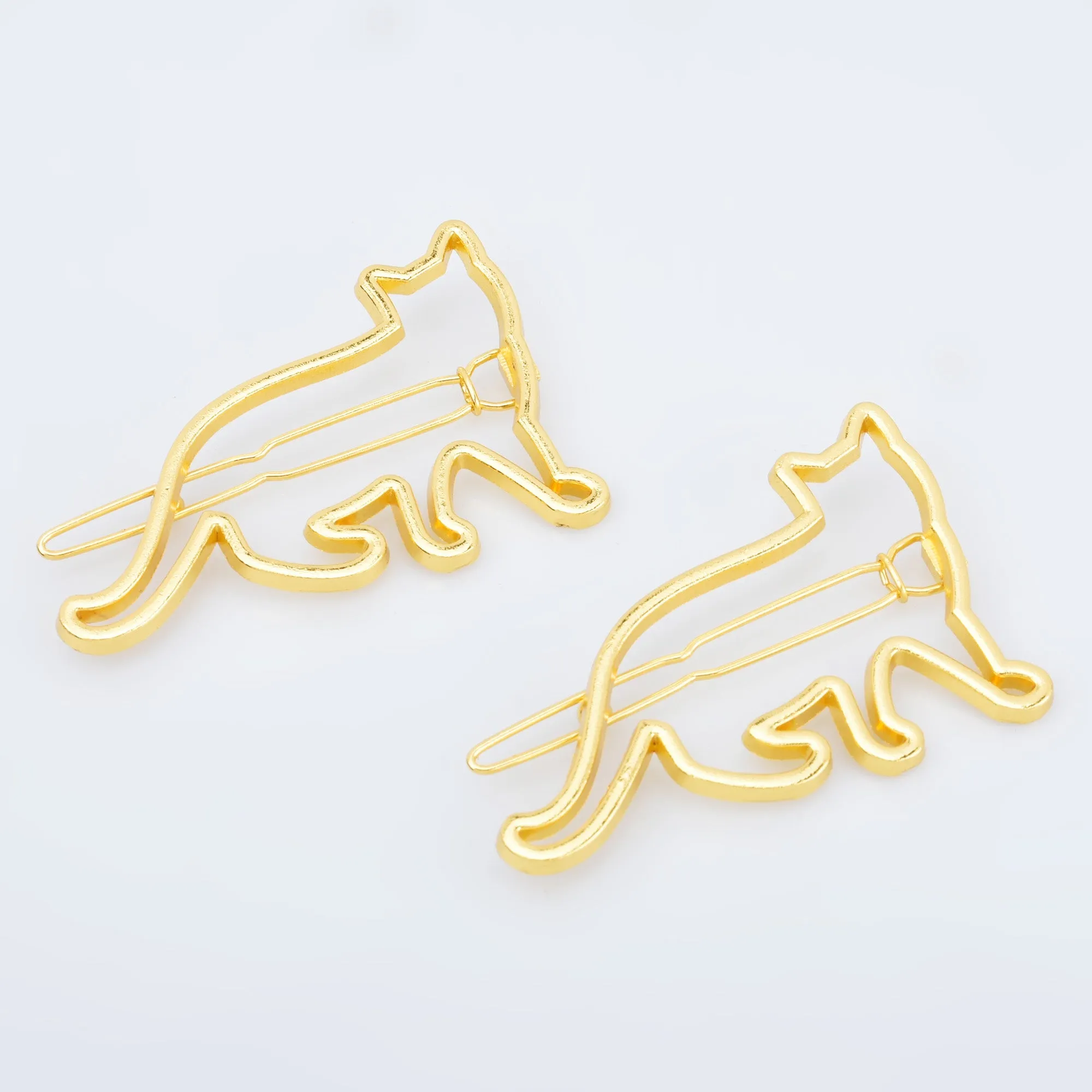 1 1/4"*2 " Alloy Cat Hair Clip Cat Clip geometric Hair Pin diy Hairstyle hair accessory Minimalist Jewelry 5pcs 102917