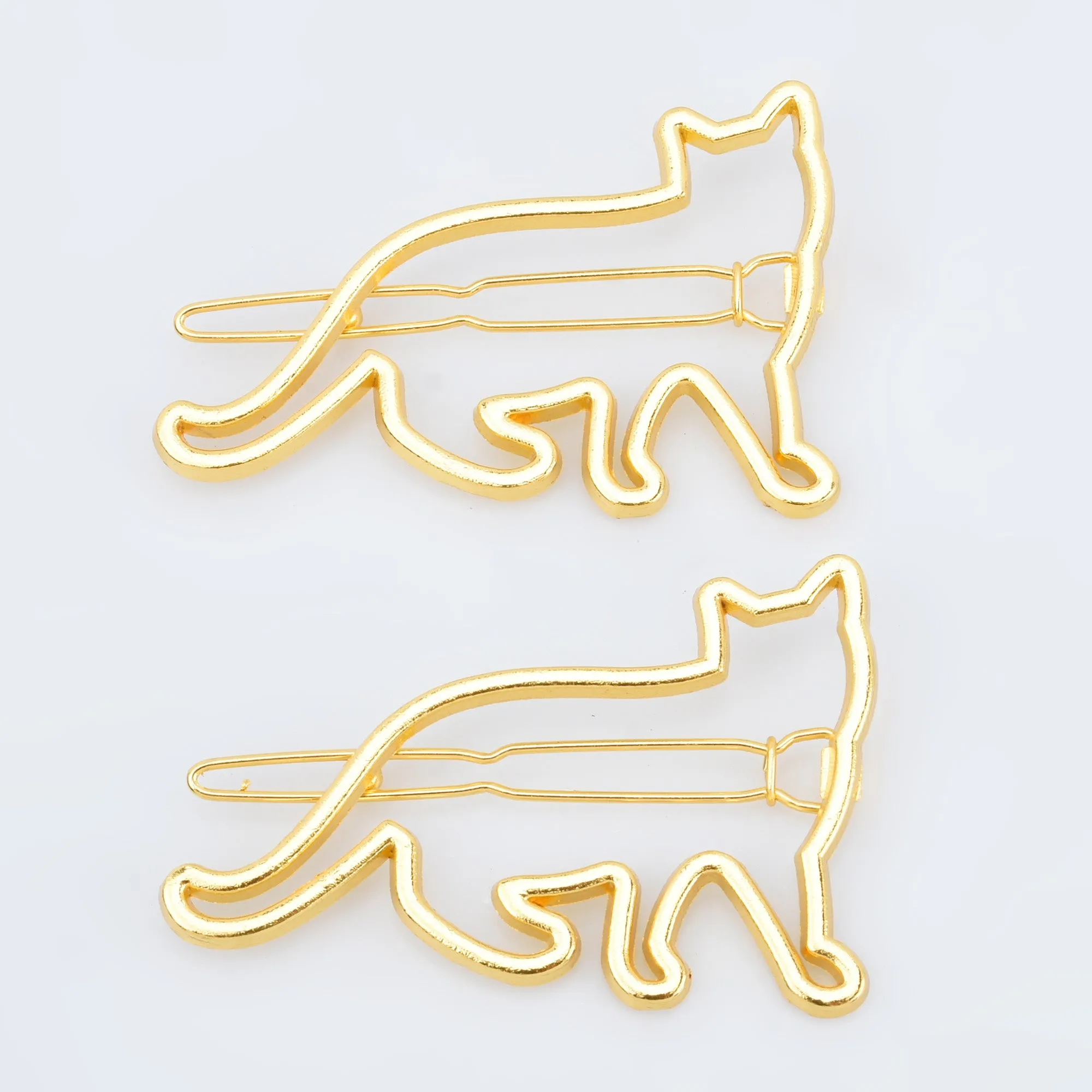 1 1/4"*2 " Alloy Cat Hair Clip Cat Clip geometric Hair Pin diy Hairstyle hair accessory Minimalist Jewelry 5pcs 102917
