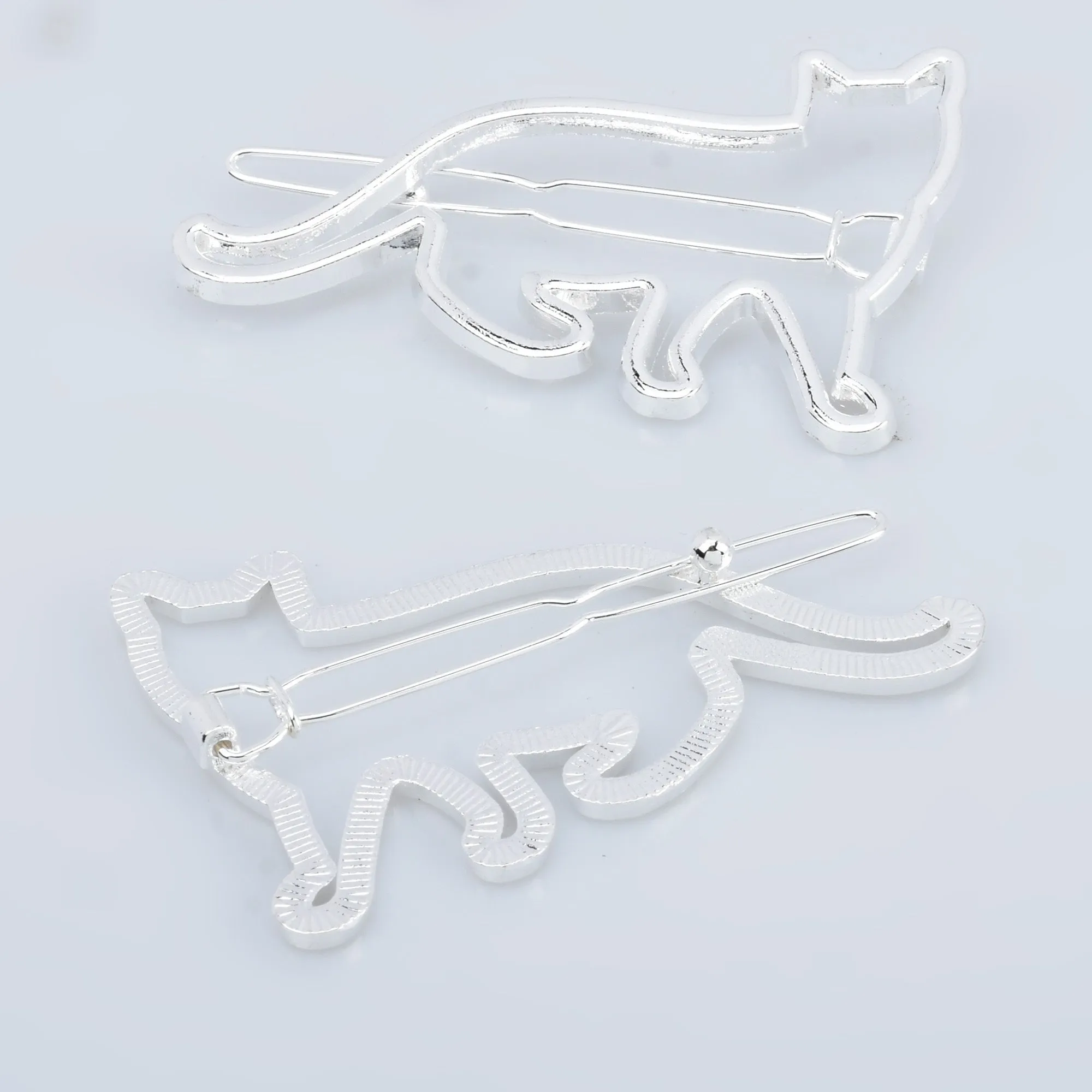 1 1/4"*2 " Alloy Cat Hair Clip Cat Clip geometric Hair Pin diy Hairstyle hair accessory Minimalist Jewelry 5pcs 102917
