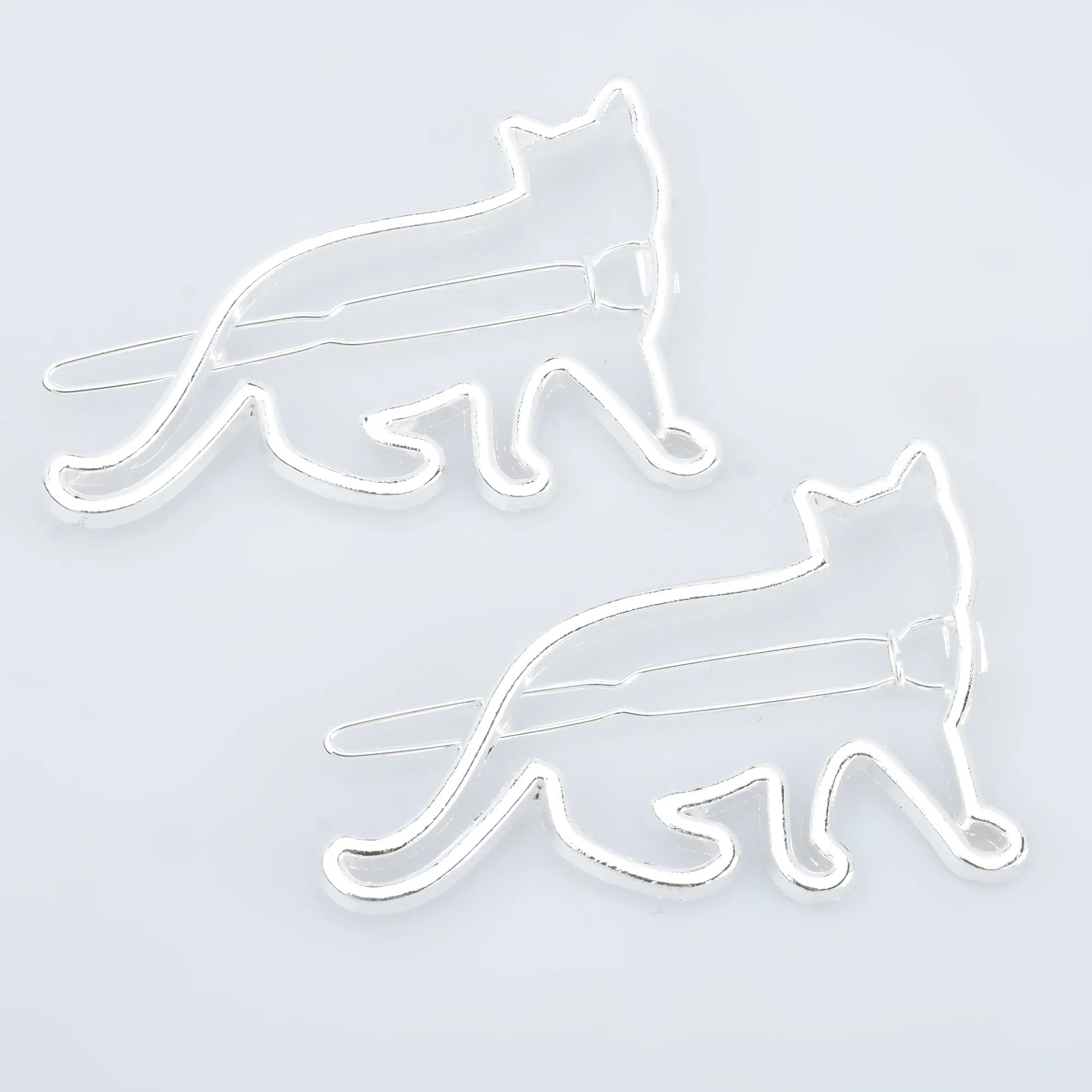 1 1/4"*2 " Alloy Cat Hair Clip Cat Clip geometric Hair Pin diy Hairstyle hair accessory Minimalist Jewelry 5pcs 102917