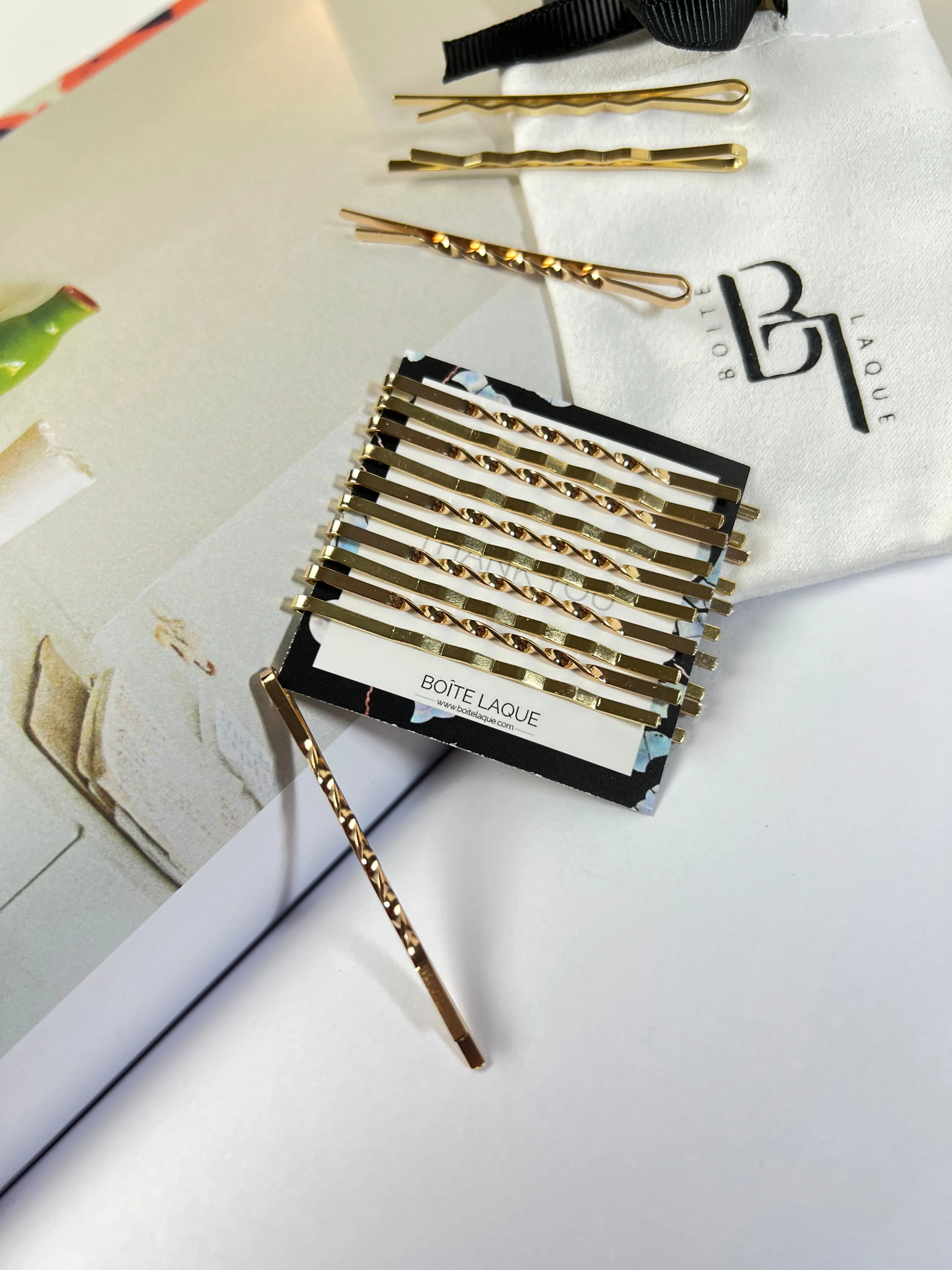 10 PCS Minimalist Gold Bobby Pin Set