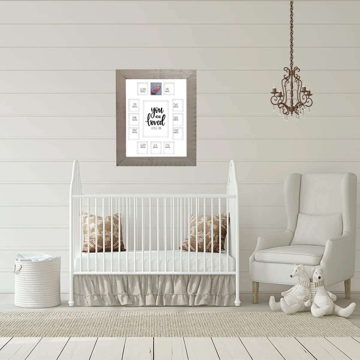 11x14 Barnwood frame, Black Mat, You are Loved
