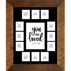 11x14 Barnwood frame, Black Mat, You are Loved