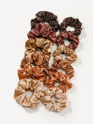 12pcs Minimalist Solid Scrunchie- FD ⚡