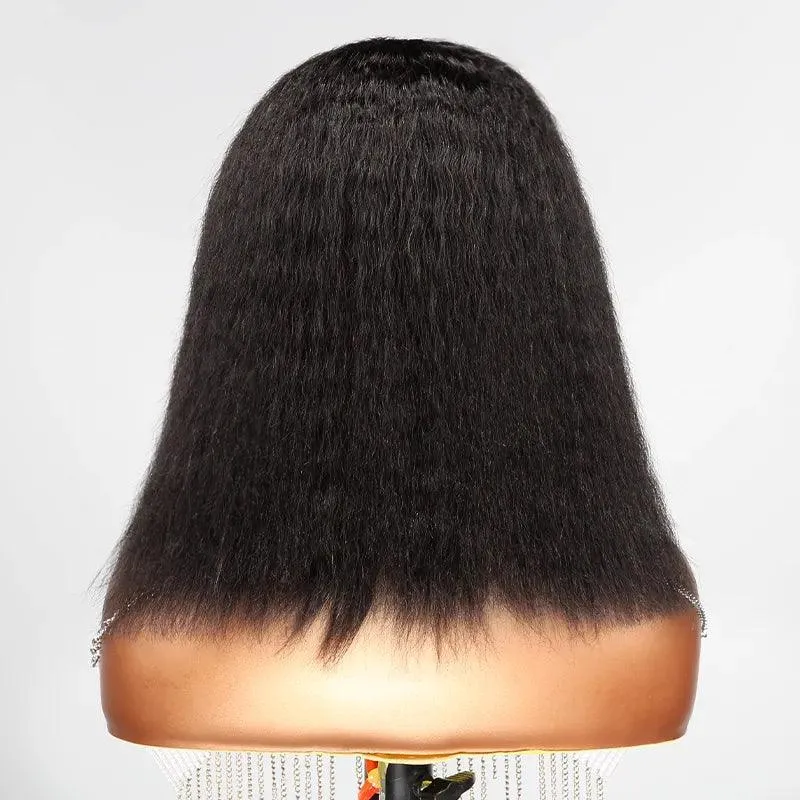 13x4 Afro Kinky Straight Minimalist Bob Wig Lace Frontal Wig