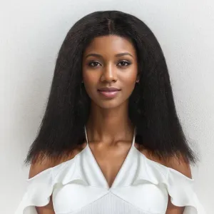13x4 Afro Kinky Straight Minimalist Bob Wig Lace Frontal Wig
