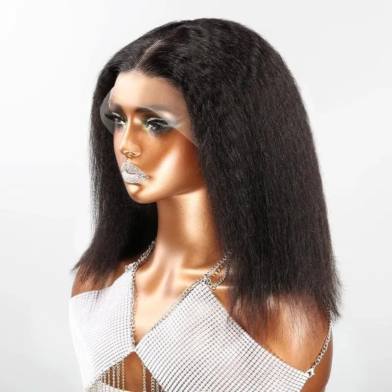 13x4 Afro Kinky Straight Minimalist Bob Wig Lace Frontal Wig