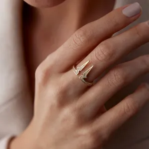 14k Gold Crown Ring