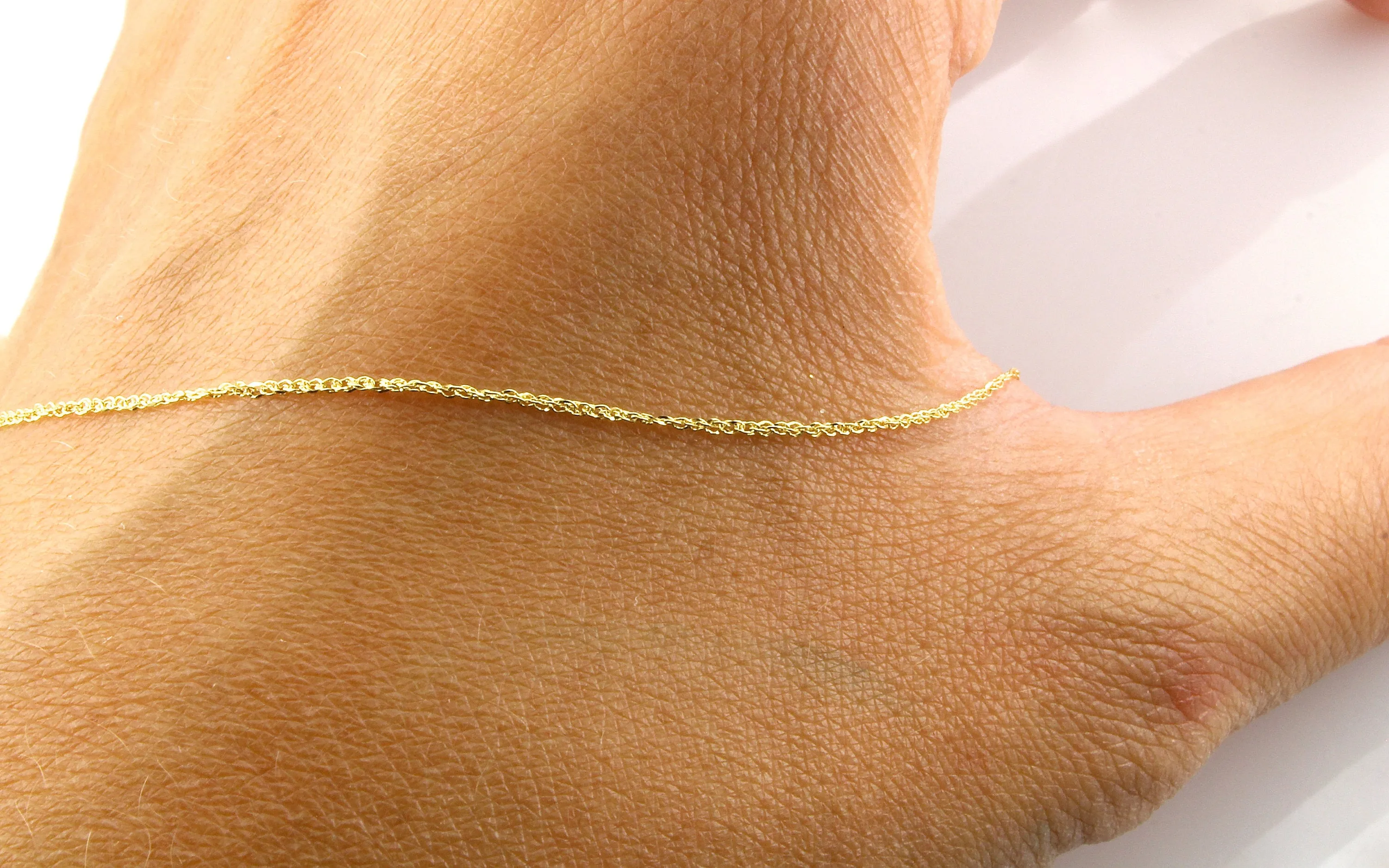 14K Gold Delicate Sparkle Chain Necklace