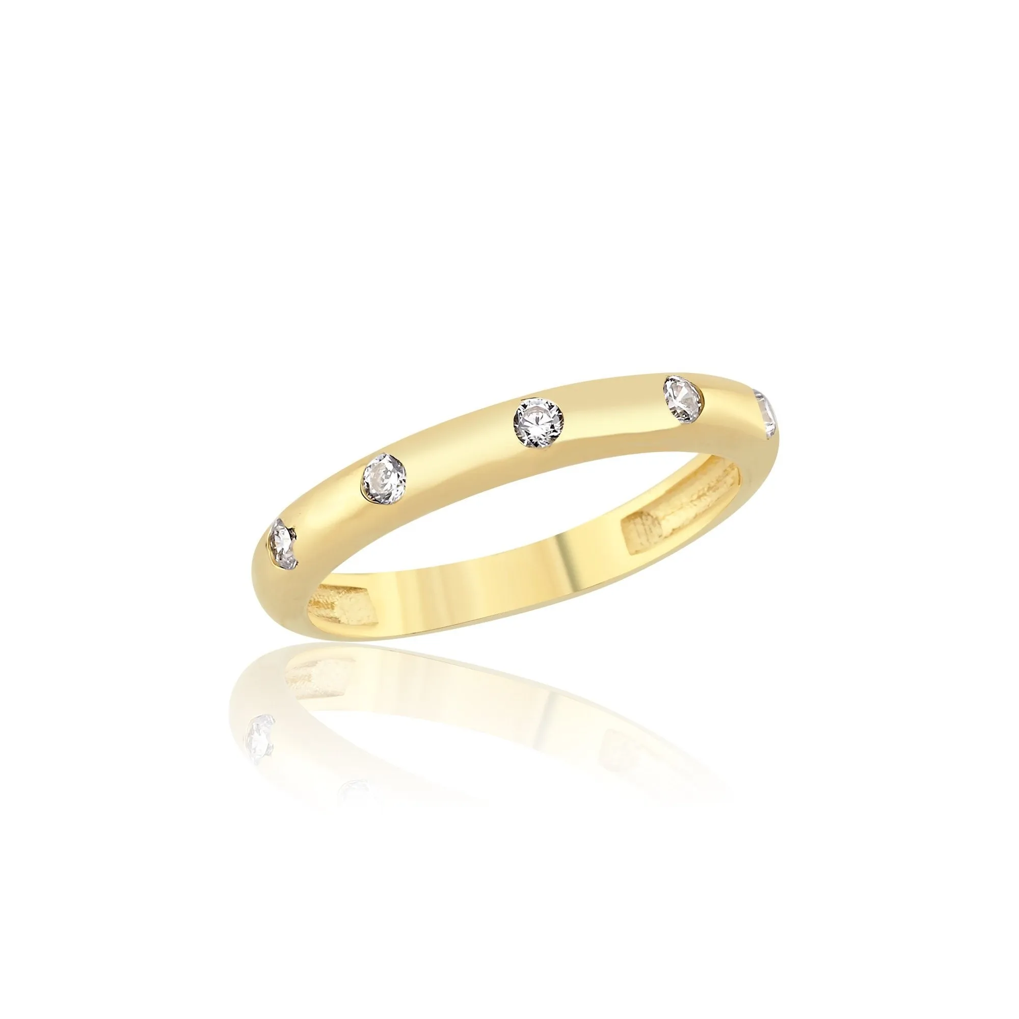 14k Gold Groove Ring