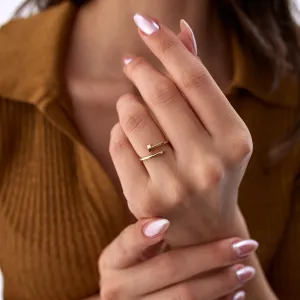 14k Gold Nail Ring