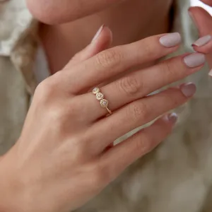 14k Gold Tria Spiral Ring