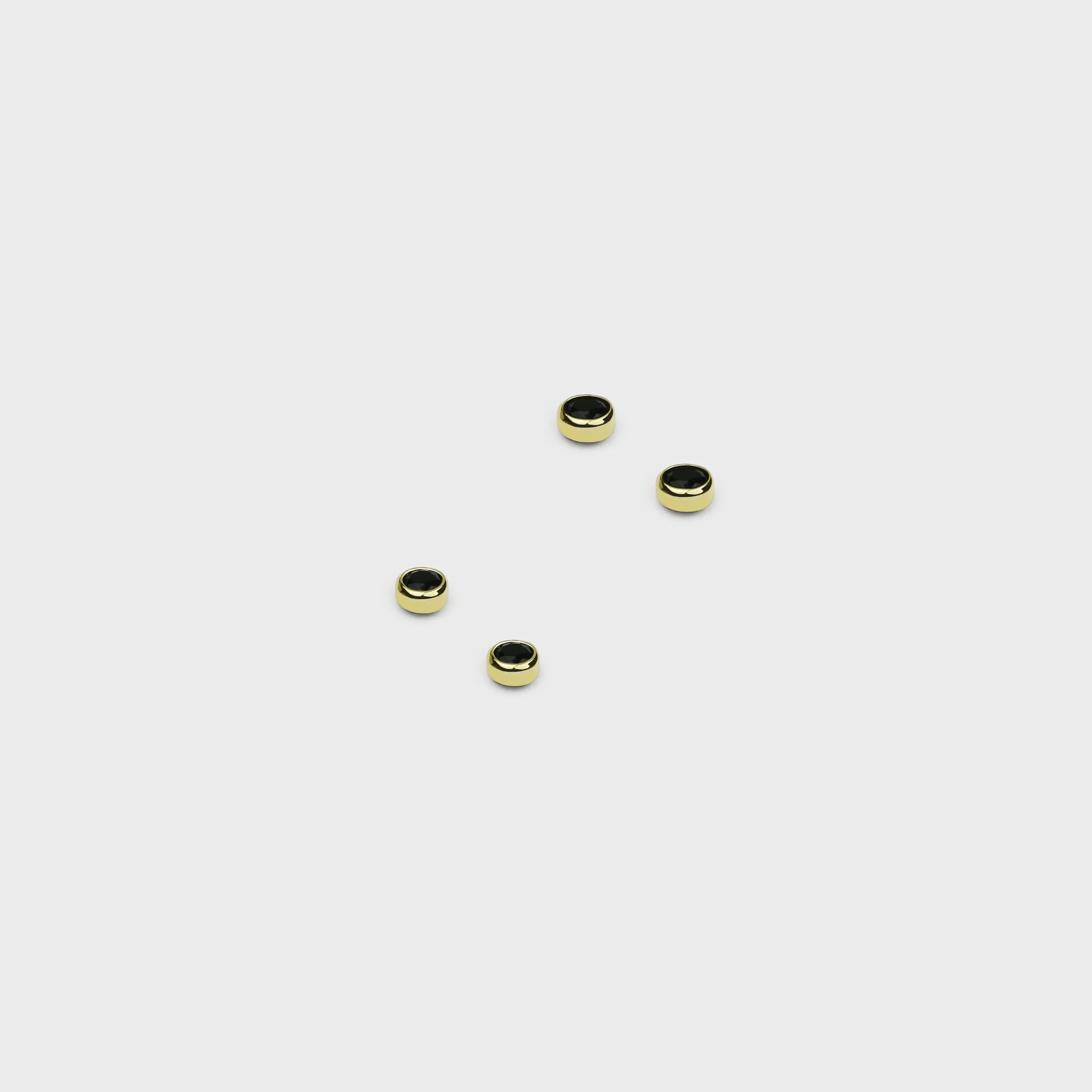 14k Solid Gold Onyx Stud Earrings