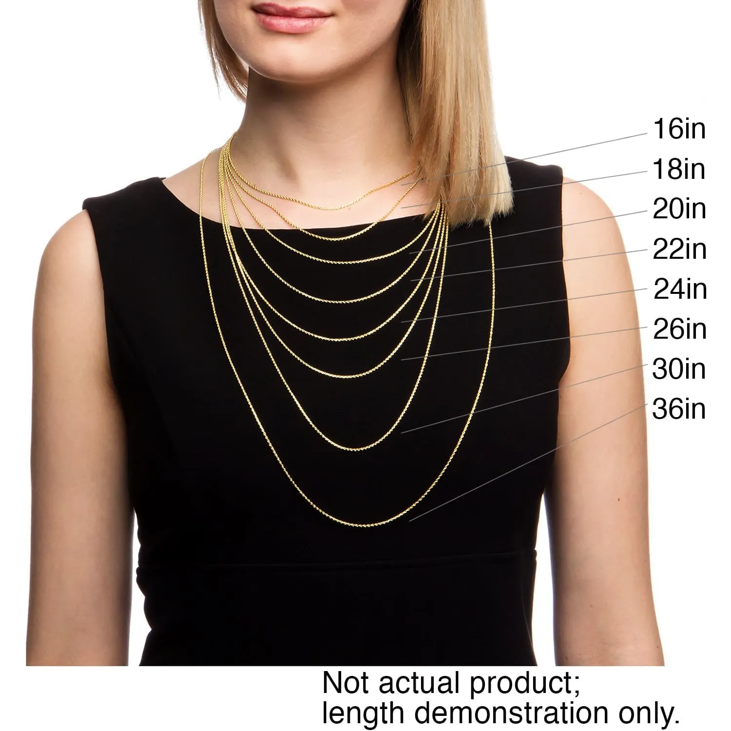14K Yellow Gold Heart Lariat Paper Clip Necklace