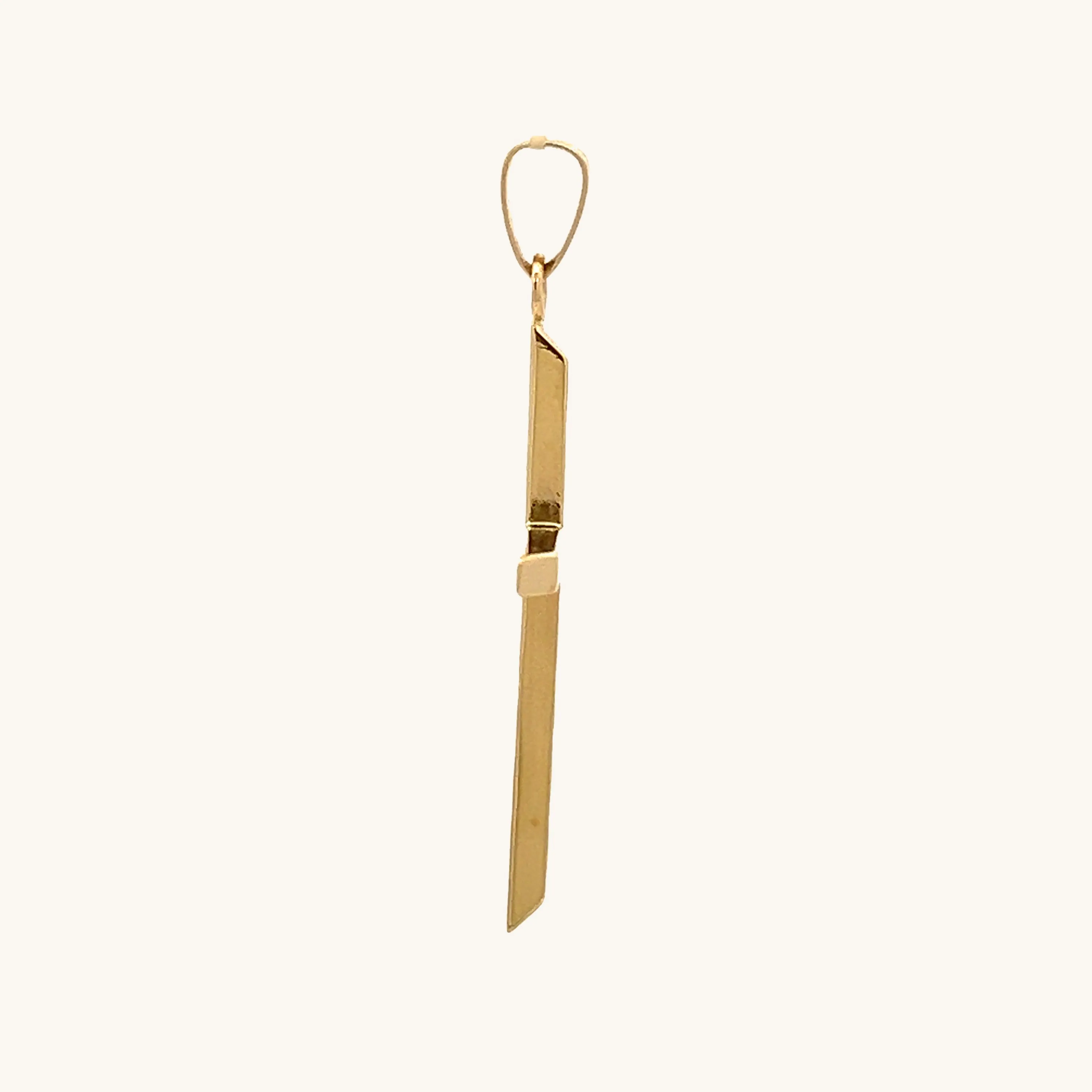 14K YELLOW GOLD SLIM MINIMALIST CROSS