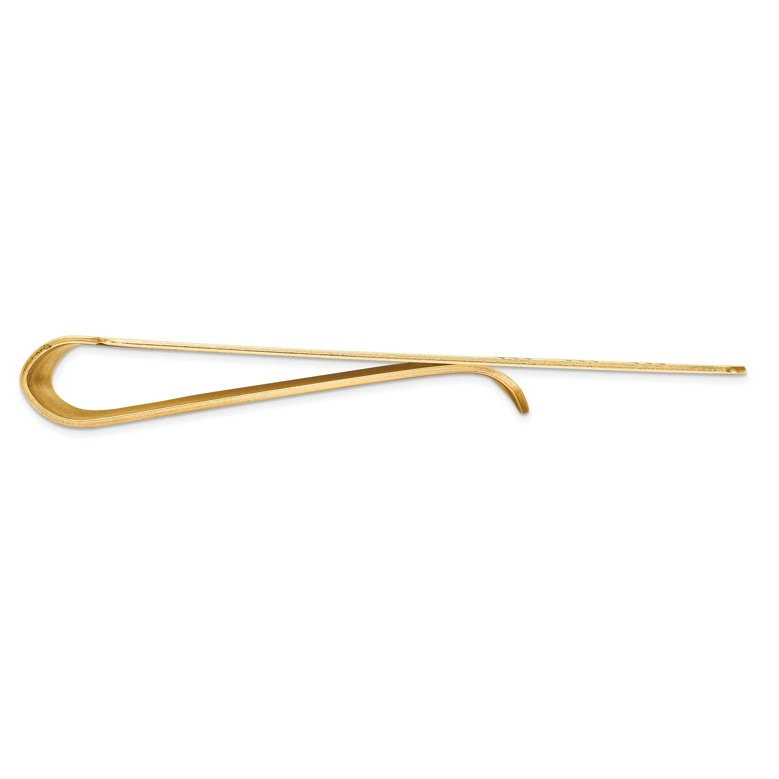 14k Yellow Gold Solid Line Design Money Clip.