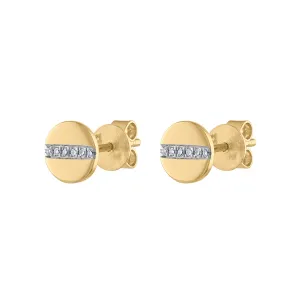 14KT GOLD DIAMOND SCREW EARRING