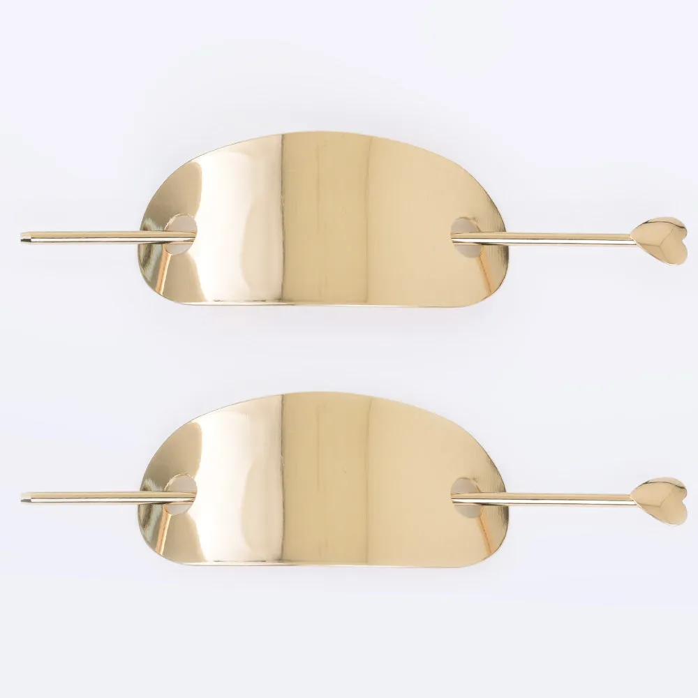 2 3/4" Alloy Glossy Long ellipse piece Geometric hair clip Metal Hair Clip hair slide 1pcs 102600