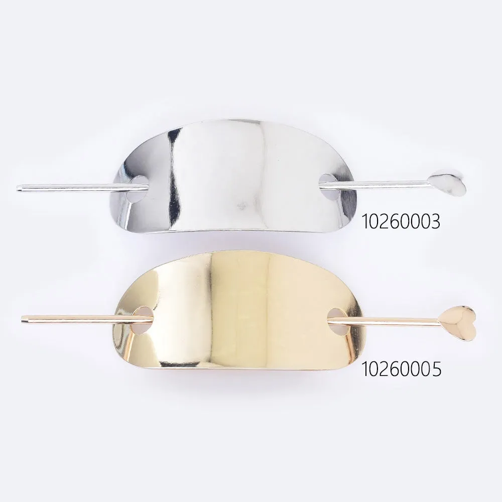 2 3/4" Alloy Glossy Long ellipse piece Geometric hair clip Metal Hair Clip hair slide 1pcs 102600