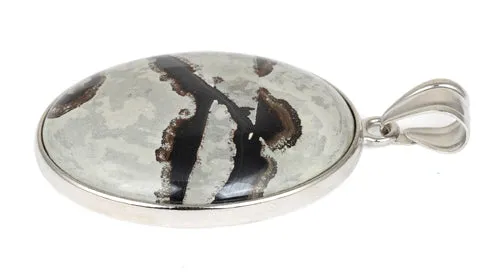 30X40MM Oval Hand-polished Artistic Jasper Gemstone Pendant (Not Sterling Silver)