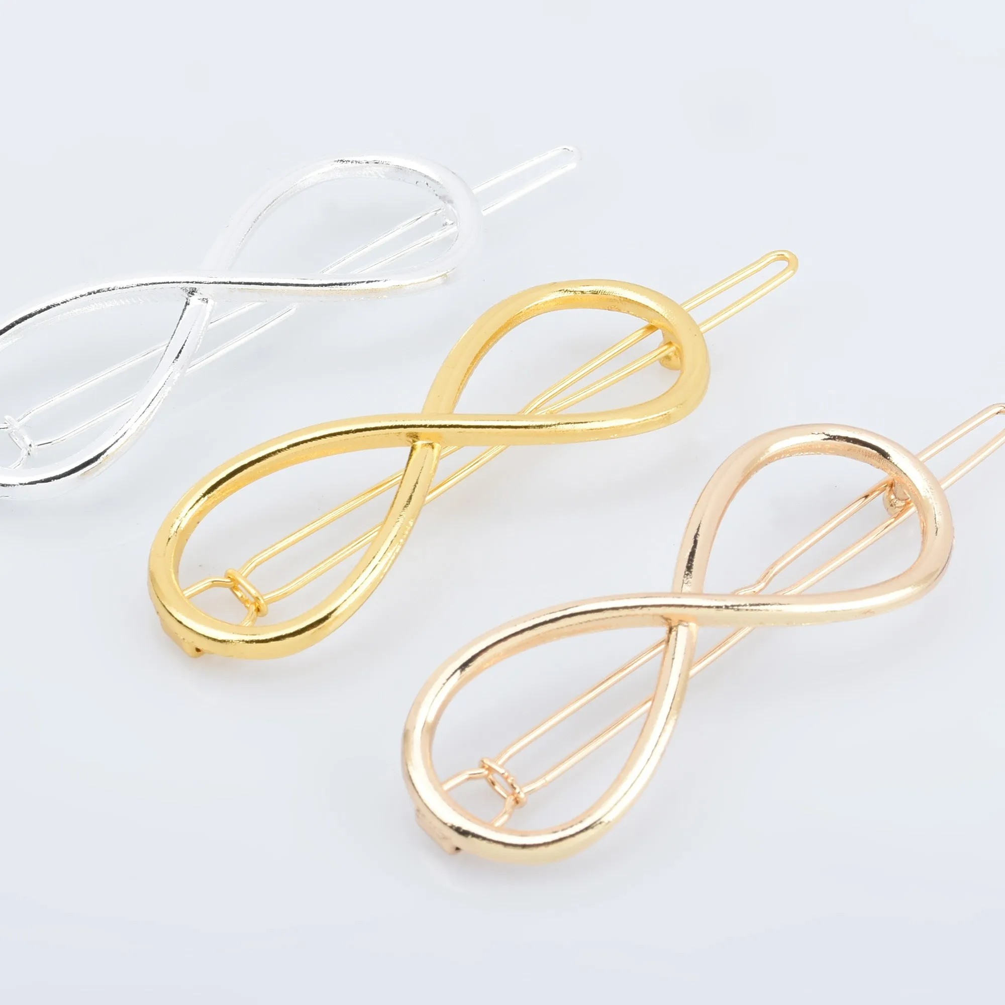 3/4"*2 1/8" Alloy Geometric Hair Clip Barrette Hairpin Hair Slide Minimalist Hair Accessory 5pcs 102916