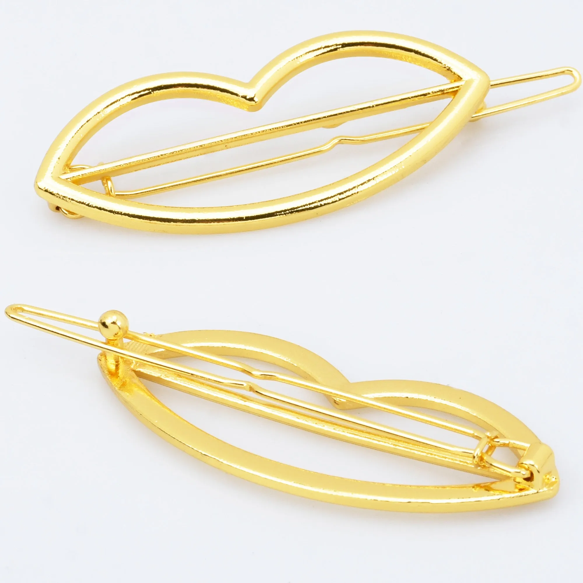 3/4"*2" Alloy Lip Hair Clip hair slide clip Minimalist Hair Barrette Geometric Hair Accessory 5pcs 102913