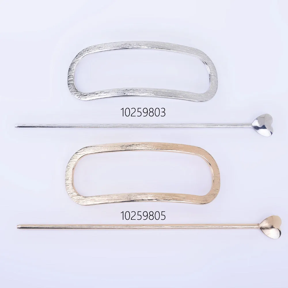 3" Alloy Pockmark Oval Geometric hair clip Minimalist hair accessories hair pin Hair Barrette Stylish Hair Clip 1pcs 102598