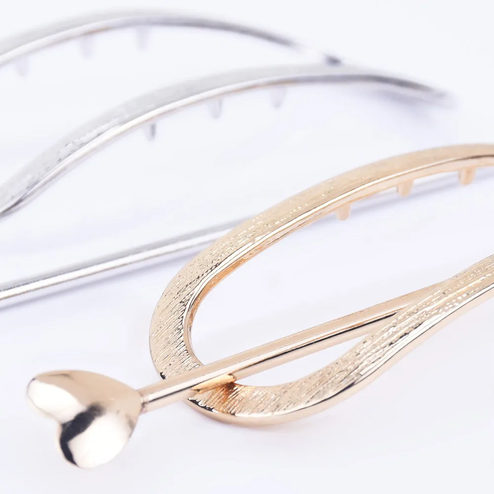3" Alloy Pockmark Oval Geometric hair clip Minimalist hair accessories hair pin Hair Barrette Stylish Hair Clip 1pcs 102598