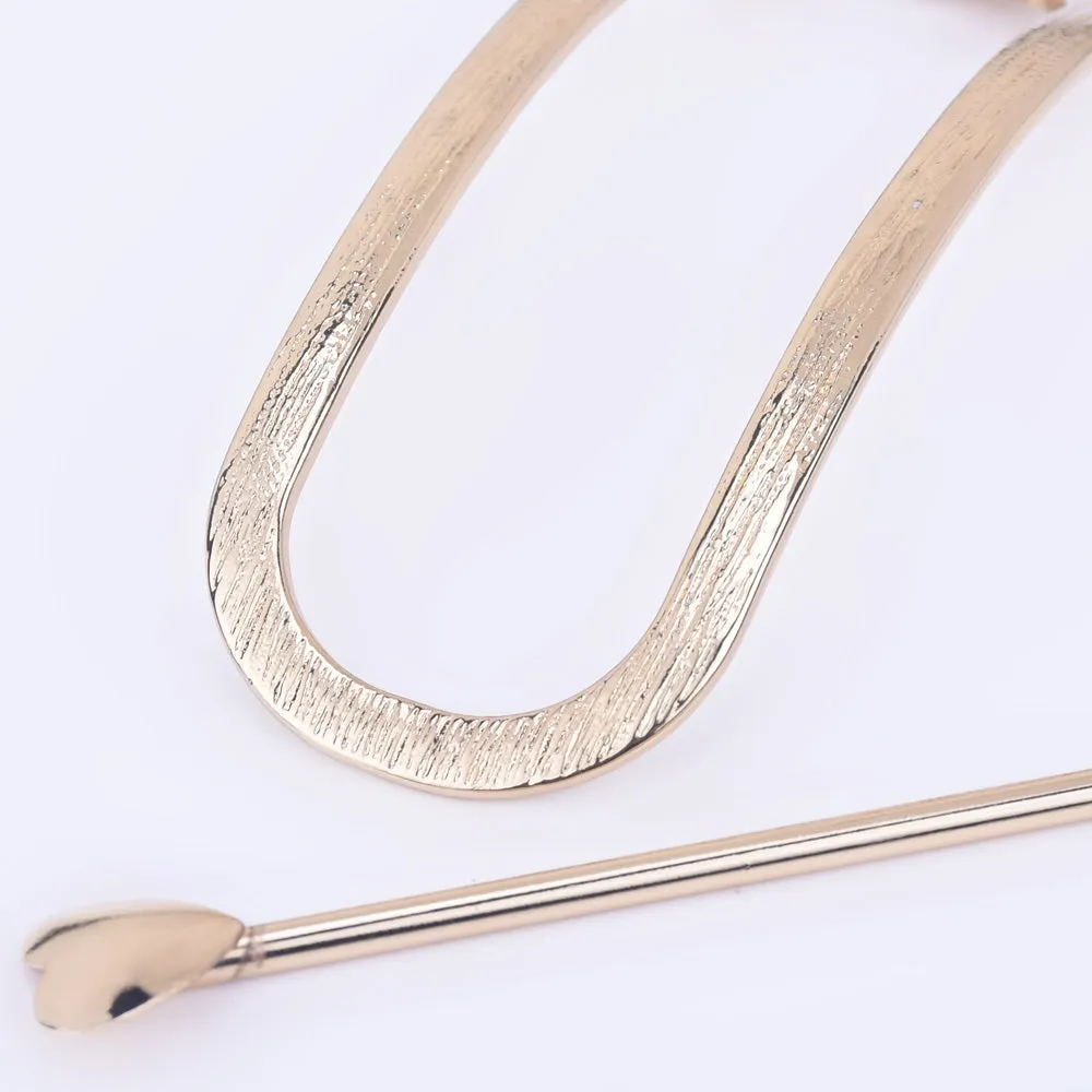 3" Alloy Pockmark Oval Geometric hair clip Minimalist hair accessories hair pin Hair Barrette Stylish Hair Clip 1pcs 102598