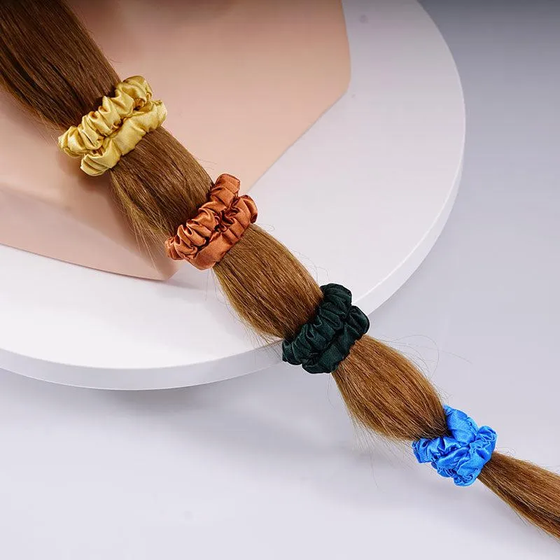 4 Pack Skinny Silk Scrunchies - Bright - dropshipping