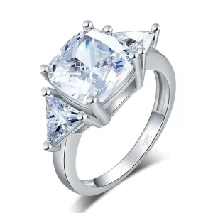 4.0 Ct Diamond Luxury Cushion-Cut Ring