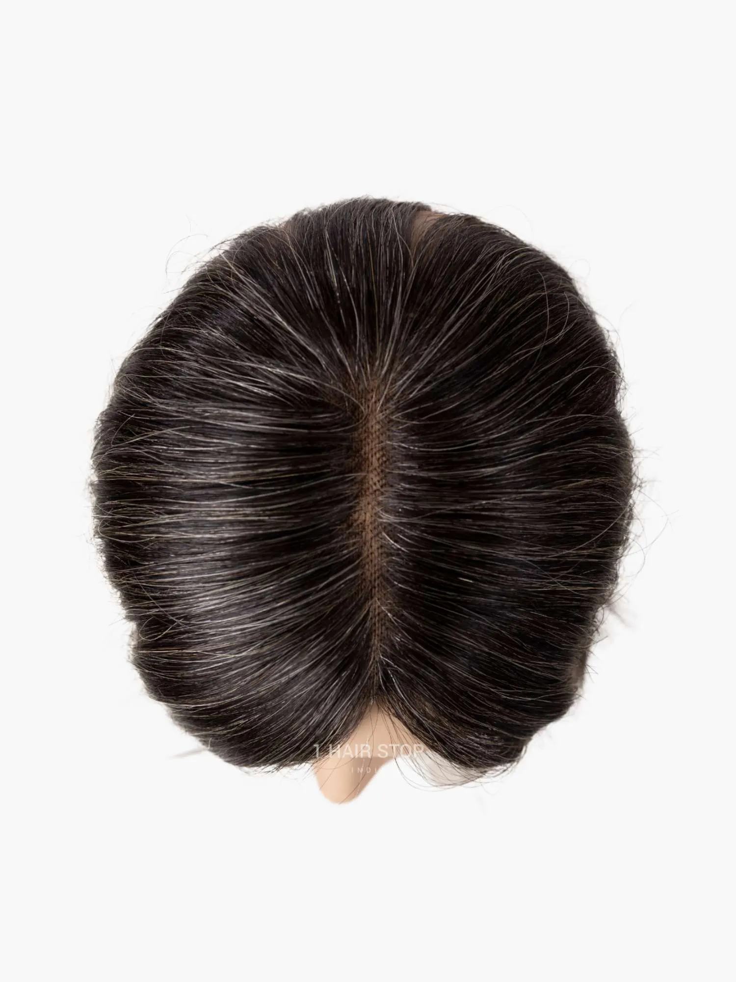 4x4'' Salt & Pepper Luxury Lace Hair Topper
