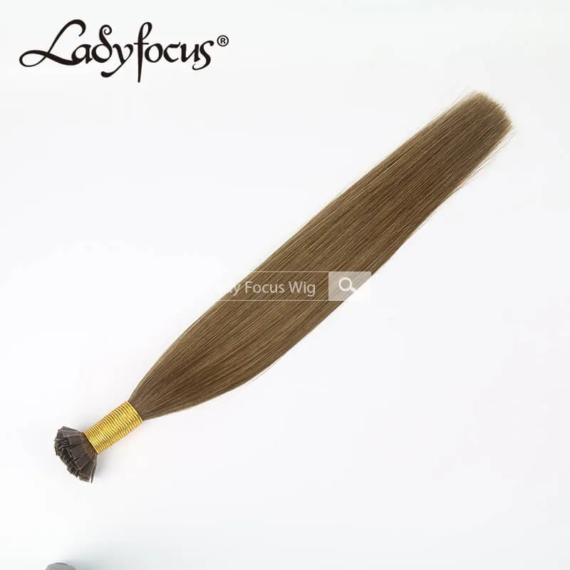 #6 Chestnut Brown Pre-bonded Stick I/U/V/Flat Tip Hair |Nano Ring |6D Hair Extensions