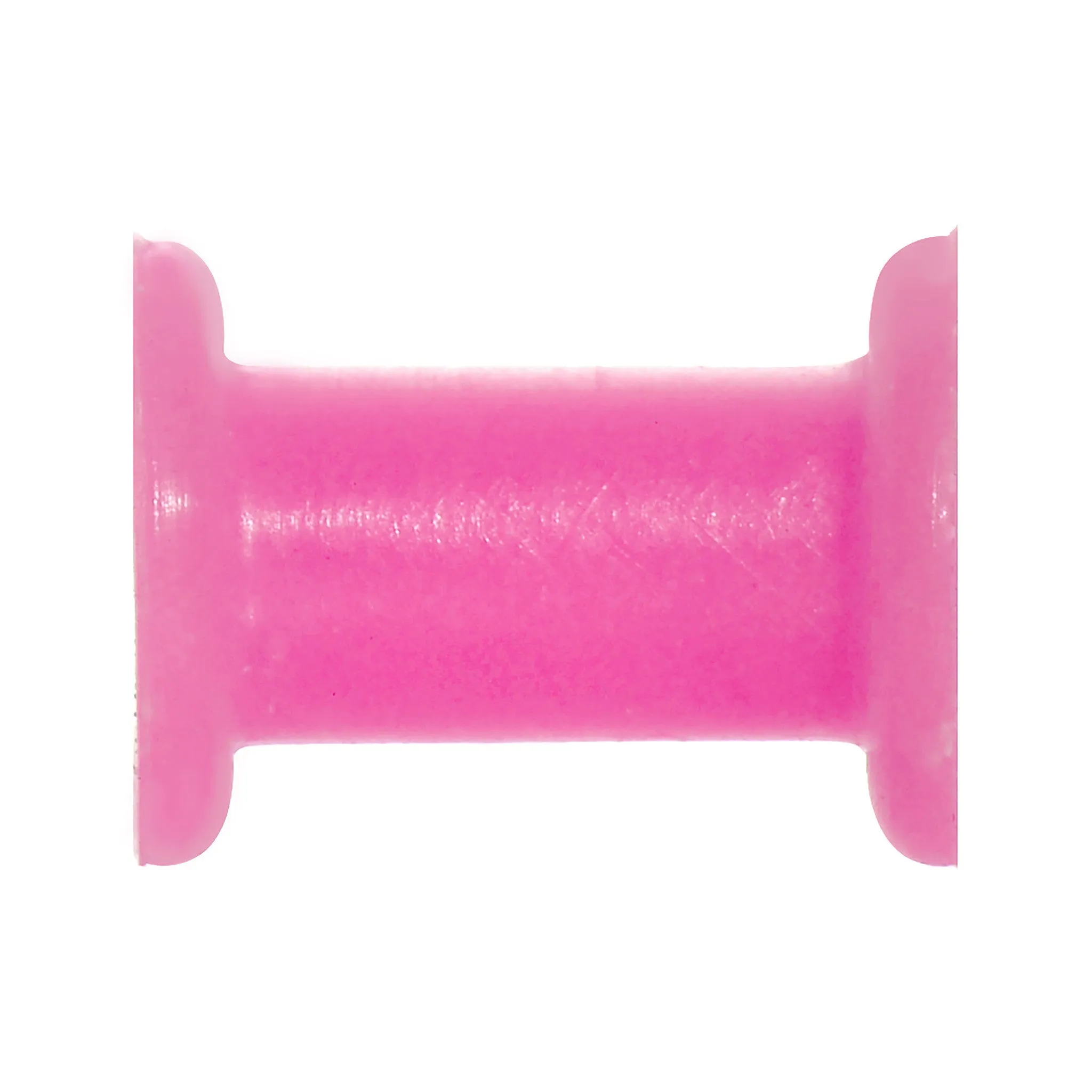 6 Gauge Neon Pink Silicone Glow in the Dark Double Flare Tunnel