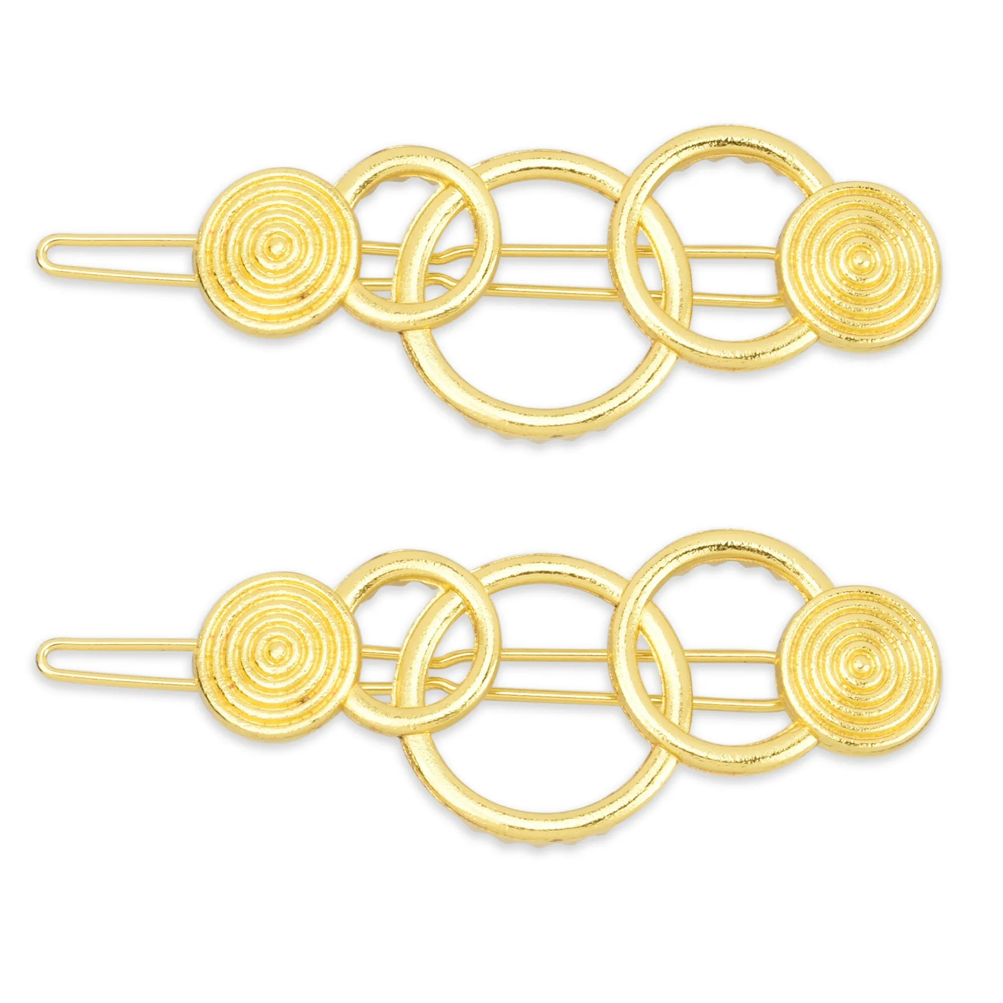 7/8"*2 1/8" Alloy Geometric Hair Clip Minimalist Hair Accessory Circle Hair Clip Barrette Hair Slide 5pcs 102915