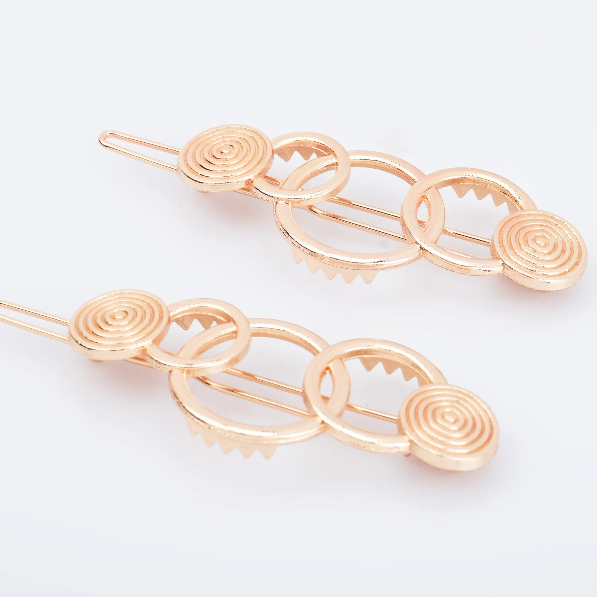 7/8"*2 1/8" Alloy Geometric Hair Clip Minimalist Hair Accessory Circle Hair Clip Barrette Hair Slide 5pcs 102915