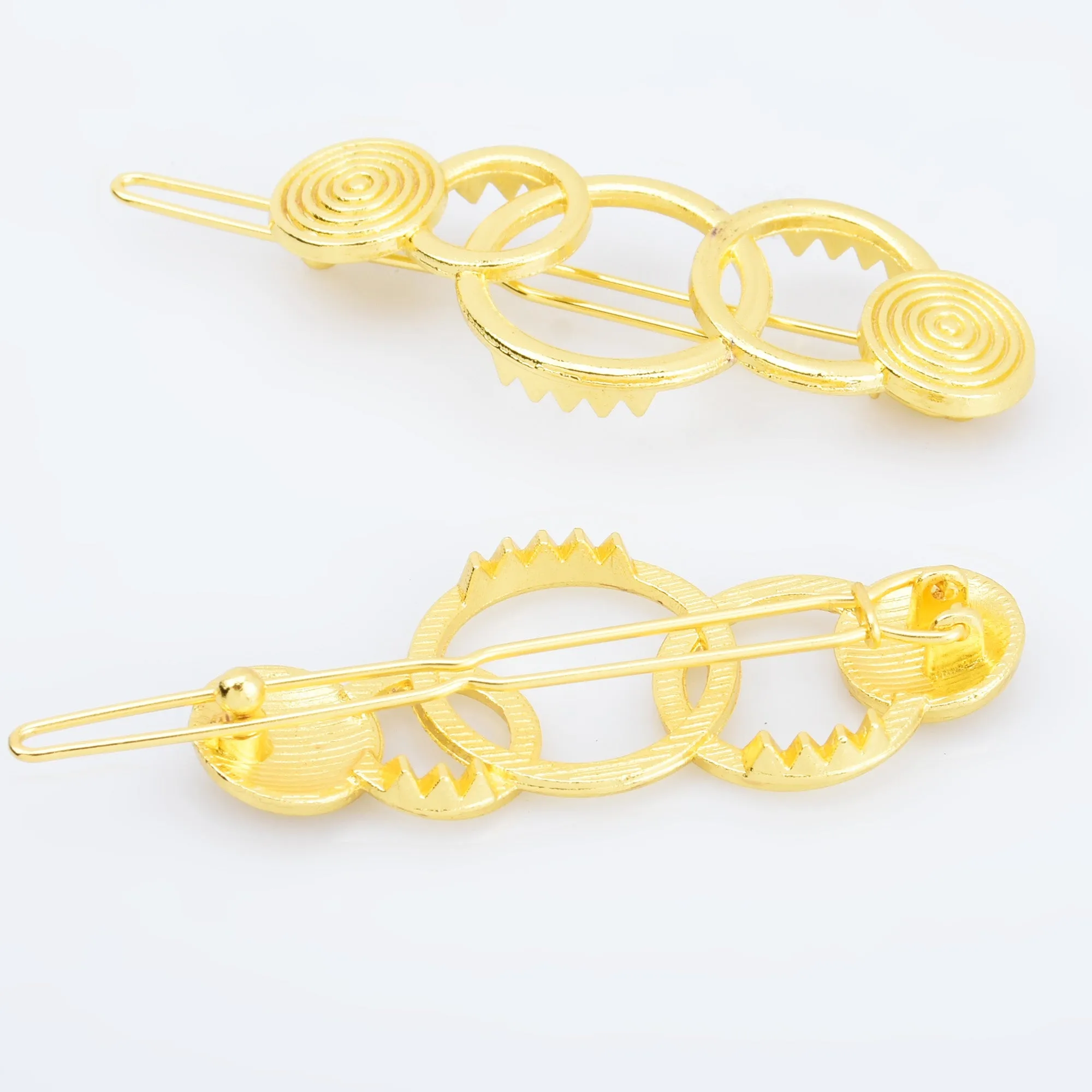 7/8"*2 1/8" Alloy Geometric Hair Clip Minimalist Hair Accessory Circle Hair Clip Barrette Hair Slide 5pcs 102915