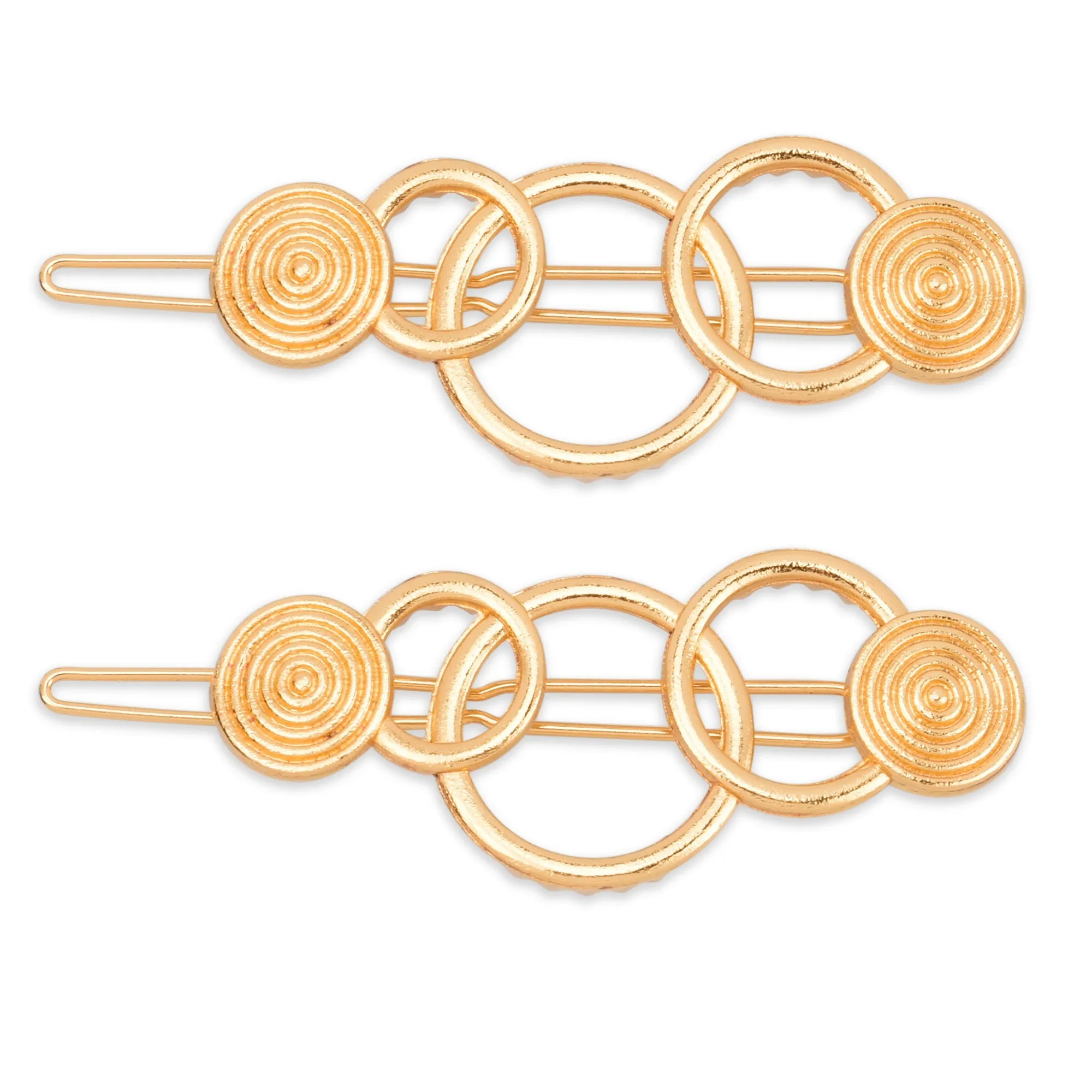 7/8"*2 1/8" Alloy Geometric Hair Clip Minimalist Hair Accessory Circle Hair Clip Barrette Hair Slide 5pcs 102915