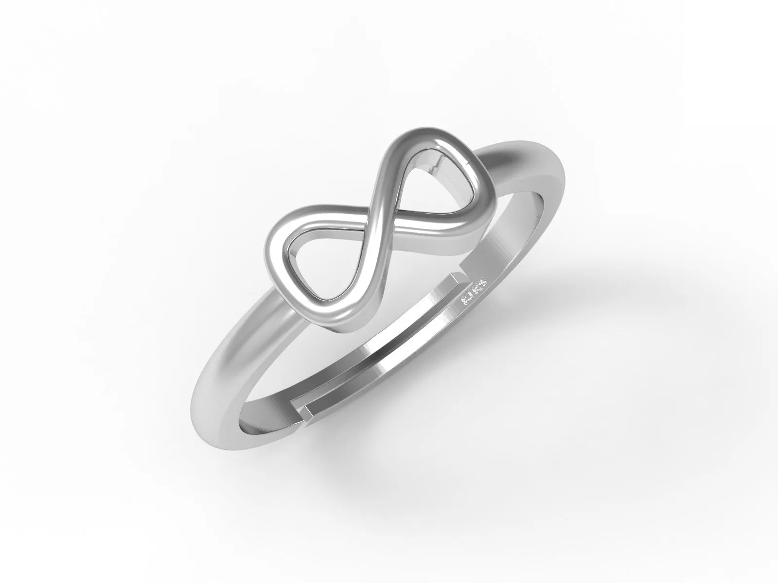925 Sterling Silver Infinity Minimalist Forever Love Delicate Simple Women Promise Ring