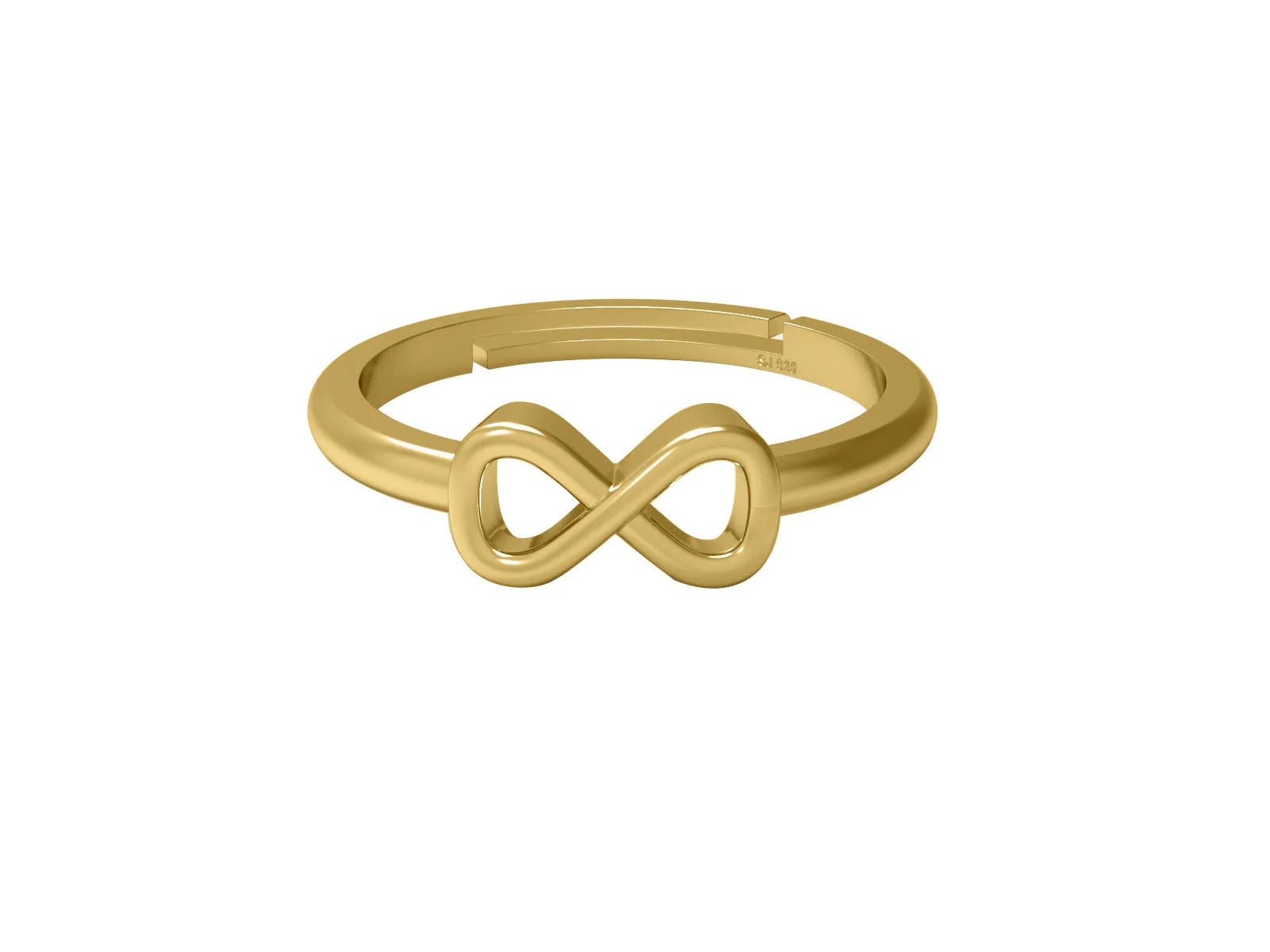 925 Sterling Silver Infinity Minimalist Forever Love Delicate Simple Women Promise Ring
