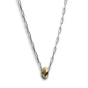 Abacus Bead - Bronze - Paper Clip Chain