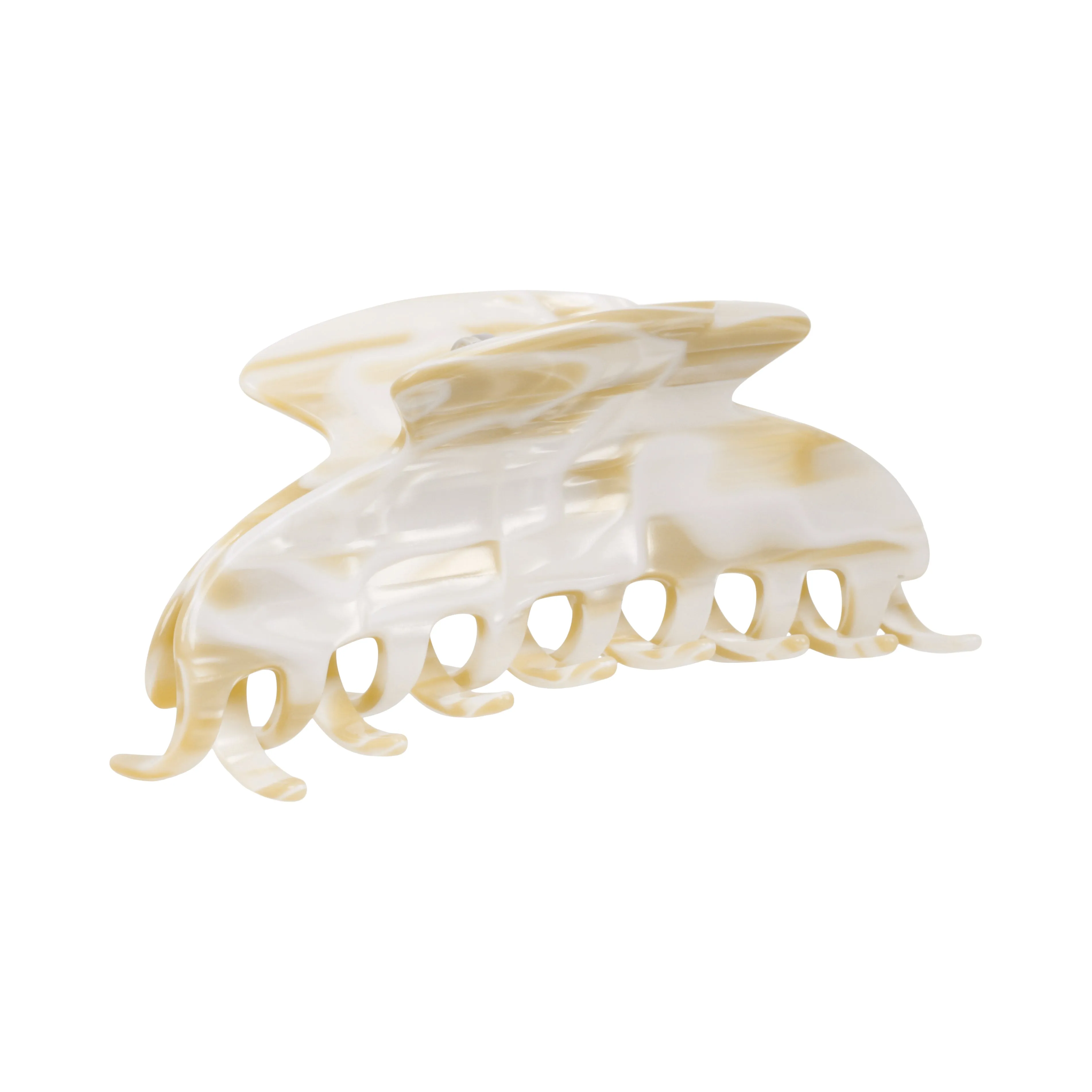 Abrielle Extra Large White Alba Claw Clip