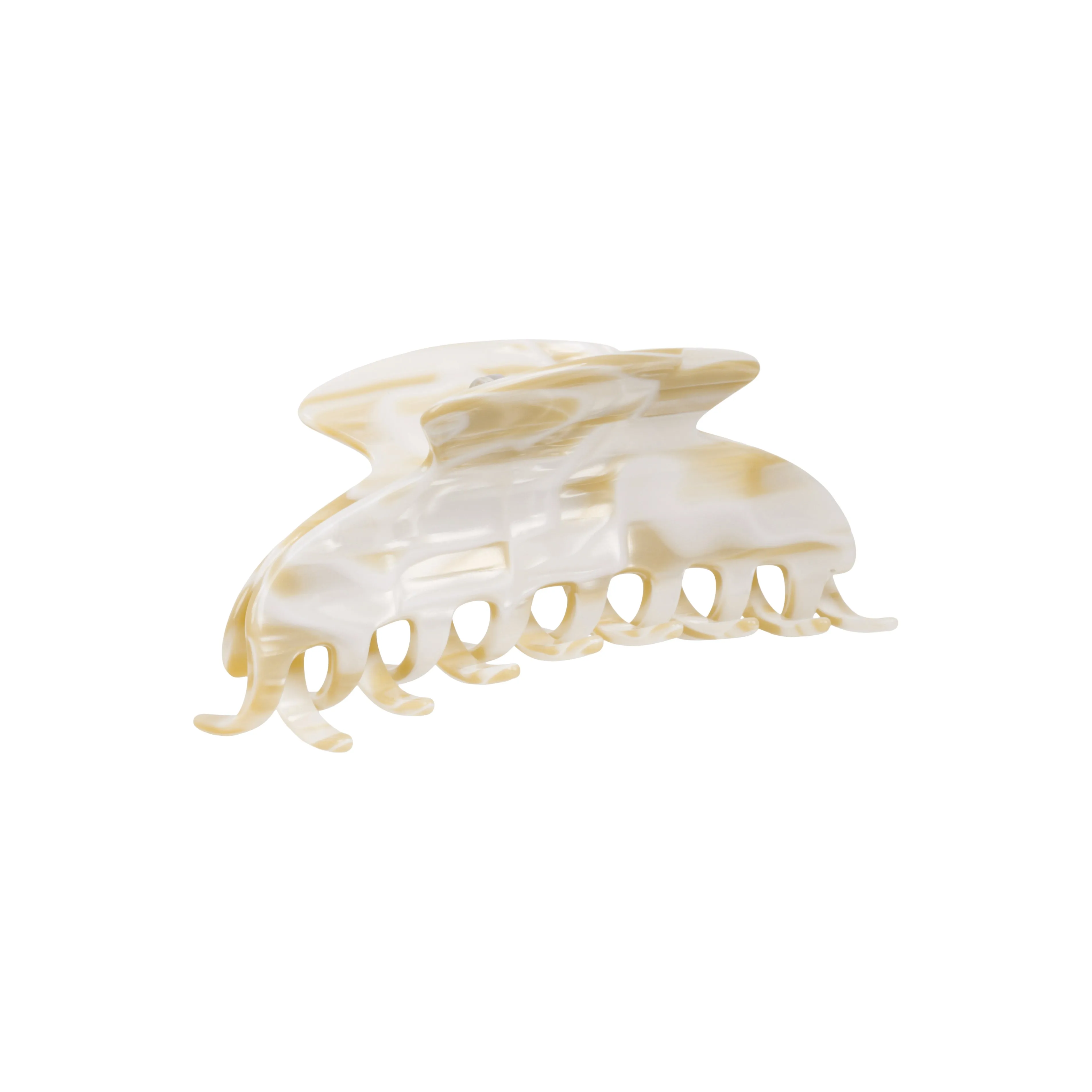 Abrielle Medium White Alba Claw Clip