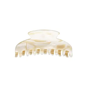 Abrielle Medium White Alba Claw Clip