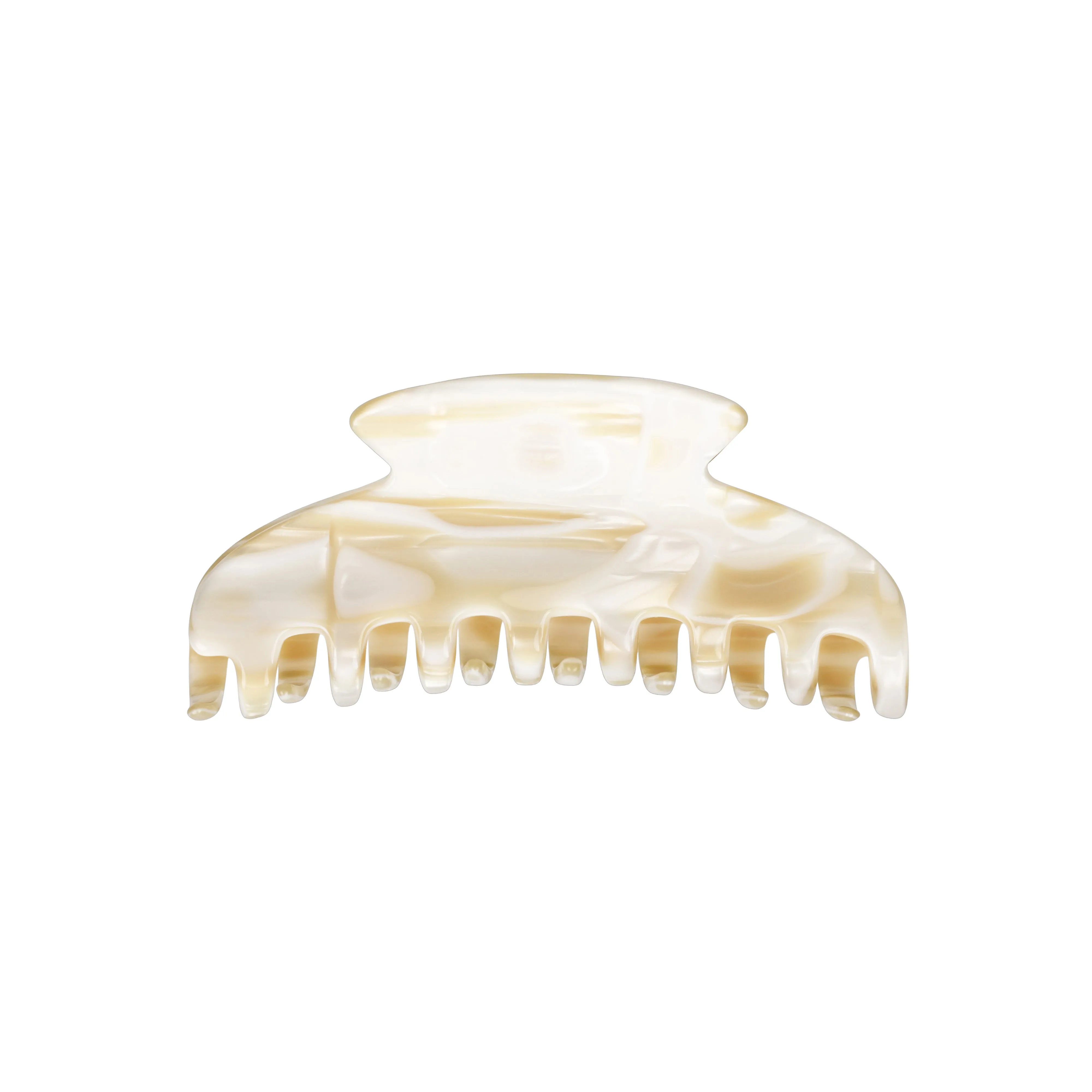 Abrielle Medium White Alba Claw Clip